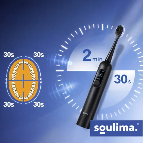 Soulima 26851 juodas sonic dantų šepetėlis