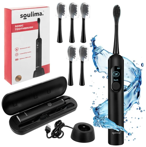 Soulima 26851 juodas sonic dantų šepetėlis