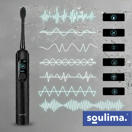 Soulima 26851 juodas sonic dantų šepetėlis