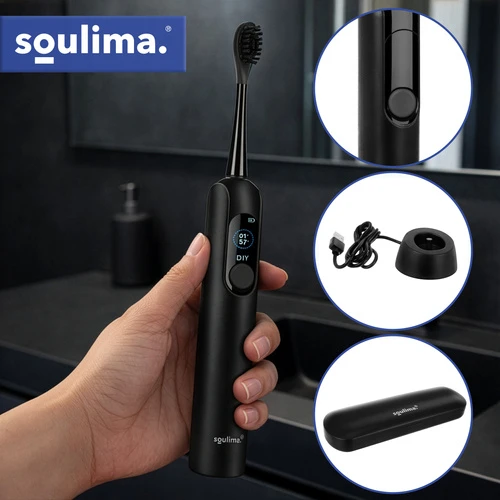 Soulima 26851 juodas sonic dantų šepetėlis