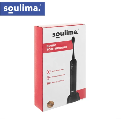 Soulima 26851 juodas sonic dantų šepetėlis