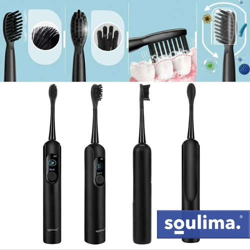 Soulima 26851 juodas sonic dantų šepetėlis
