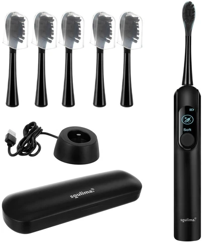 Soulima 26851 juodas sonic dantų šepetėlis