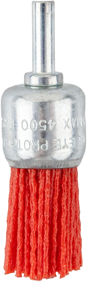 Szczotka 25 mm nailono puodelio formos šepetys su 6 mm kotu