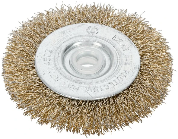 Szczotka Plieninės vielos diskinis šepetys, žalvarinis, 75 mm skersmens, proline