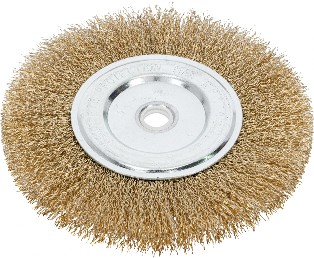 Szczotka Plieninės vielos diskinis šepetys, žalvarinis, 150 mm skersmens, proline