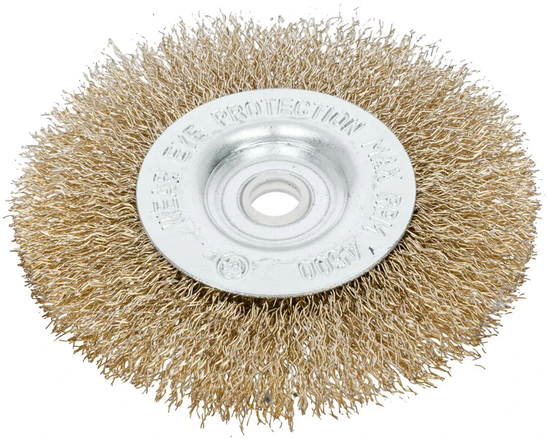Szczotka Plieninės vielos diskinis šepetys, žalvarinis, 100 mm skersmens, proline