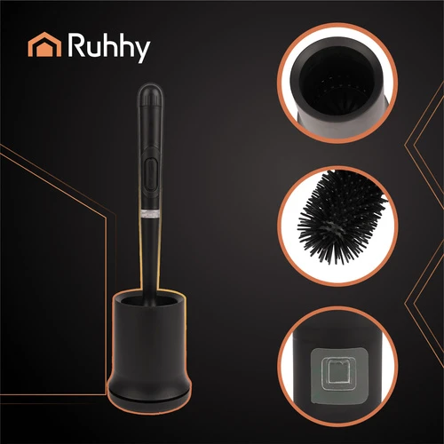 Silicone bathroom brush juodas Ruhhy 25882