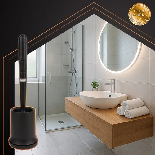 Silicone bathroom brush juodas Ruhhy 25882