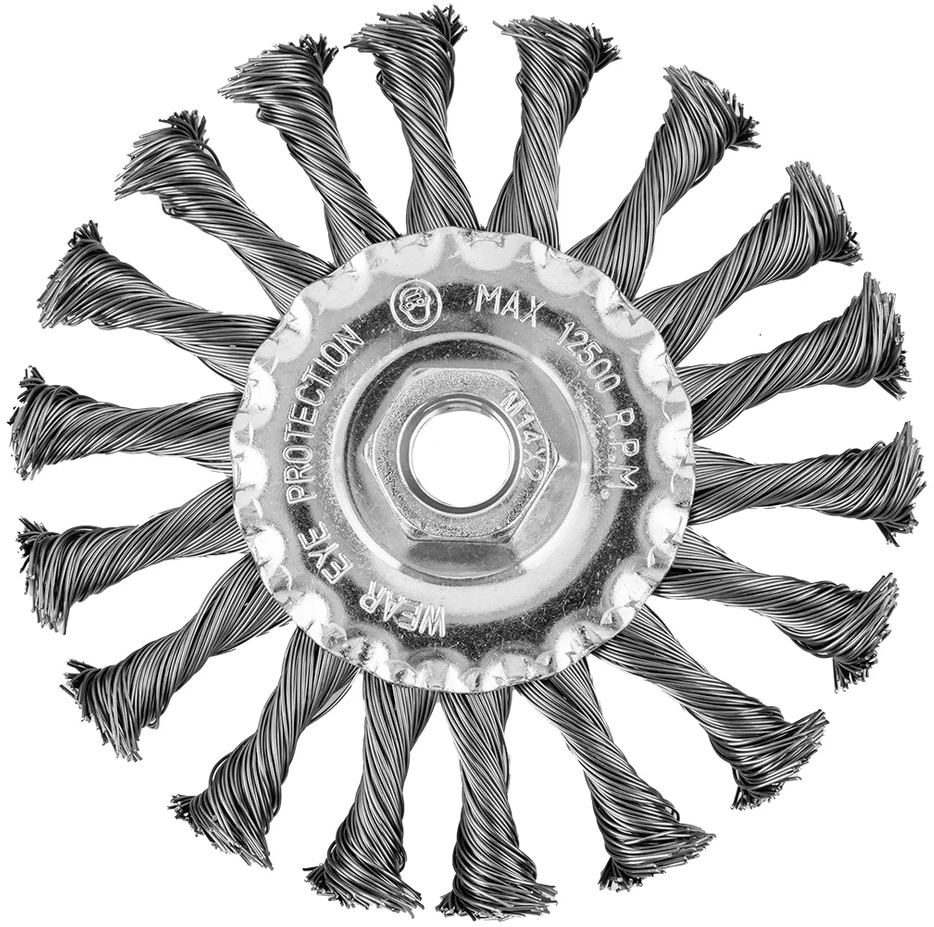 Szczotka Vielinis diskinis šepetys 115 mm, susukta viela, plienas, M14