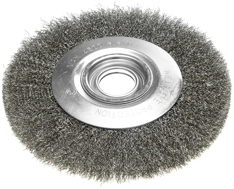 Szczotka Vielinis diskinis šepetys 200 x 32 mm, gofruota viela, plienas