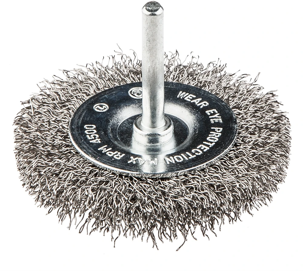 Szczotka Vielinis diskinis šepetys su velenu Graphite 50mm INOX - 57H601