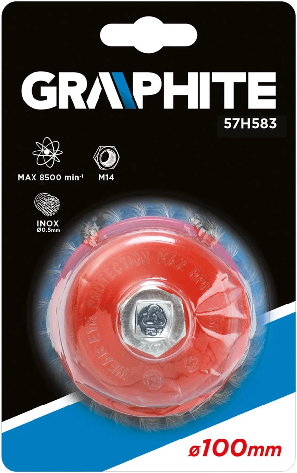 Szczotka Grafitinis vielinis šepetys 100 mmxM14 INOx - 57H583