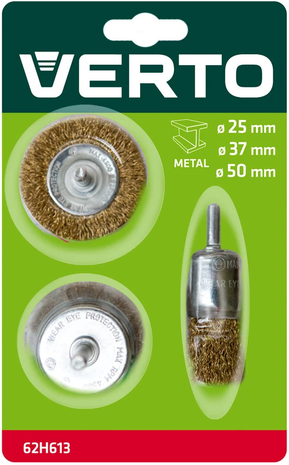 Szczotki Vieliniai diskiniai šepečiai, 3 vnt.