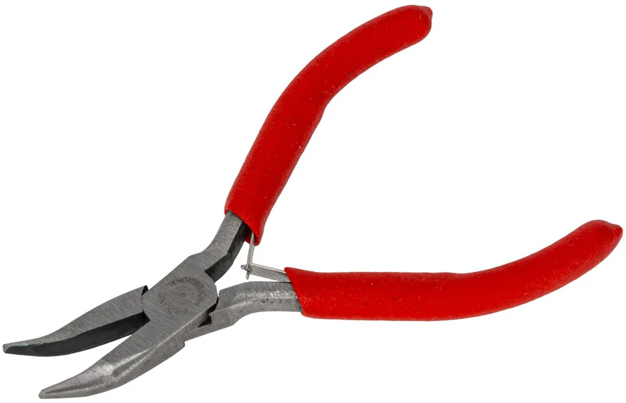Szczypce Profesionalios lenktos replės 120 mm "micro", PVC prolinas