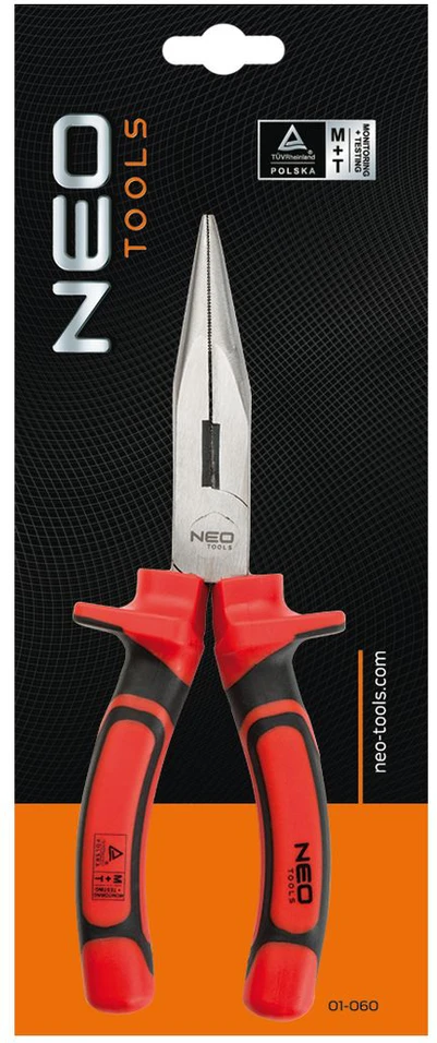 Szczypce Tiesios ilgos replės 160 mm, 1000 V, CrV, poliruotos