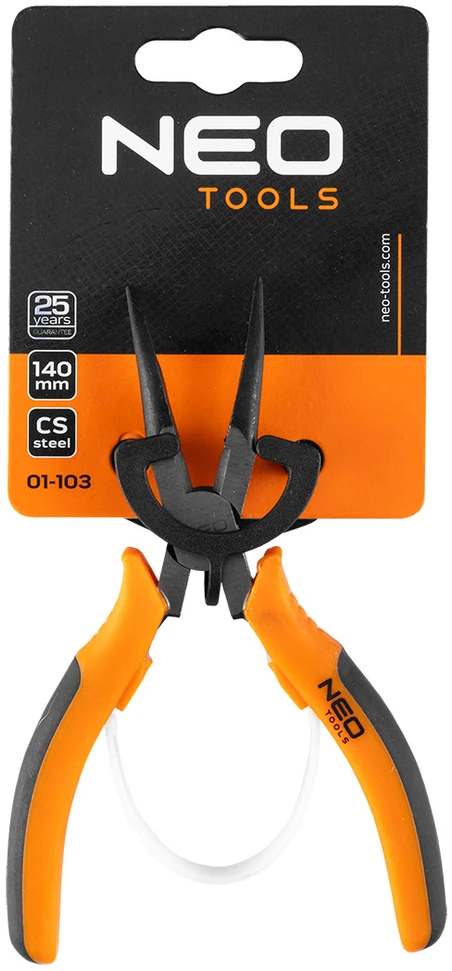 Szczypce Neo Precision replės, pailgos išlenktos 140 mm 01-103