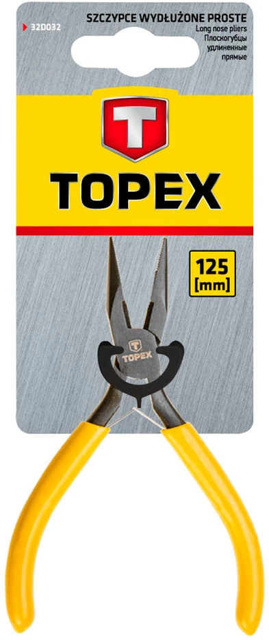 Szczypce Tikslios ilganosės replės, tiesios, 125 mm
