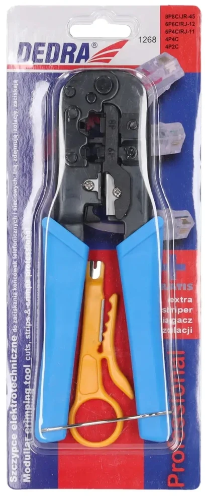 Dedra Szczypce Užspaudimo replės RJ45, RJ12, RJ11, 4P4C