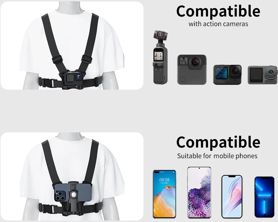 Dėklas Szelki/ „Maclean“ sportinis telefono dirželis, universalus, telefonui, fotoaparatui, „GoPro“ ir kitoms kameroms, besisukantis laikiklis, MC-294