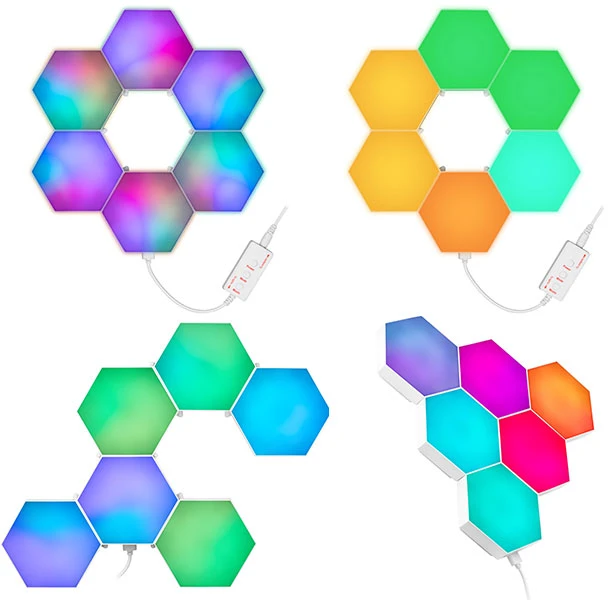 Tracer šešiakampės RGB Ambience lempos – Smart Hexagon