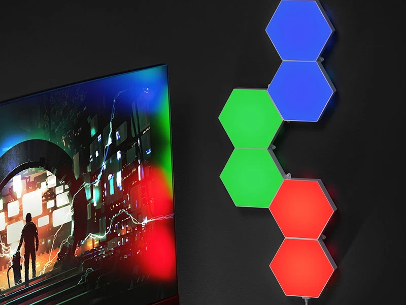 Tracer šešiakampės RGB Ambience lempos – Smart Hexagon