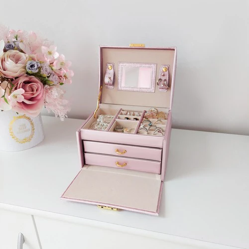 Beautylushh Rožinė PAPUOŠALŲ DĖŽUTĖ „Rožinis ROYAL"