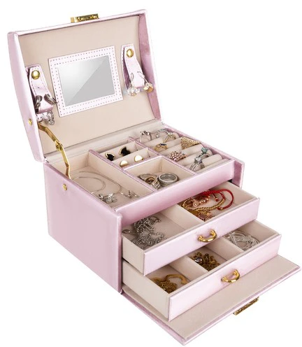 Beautylushh Rožinė PAPUOŠALŲ DĖŽUTĖ „Rožinis ROYAL"