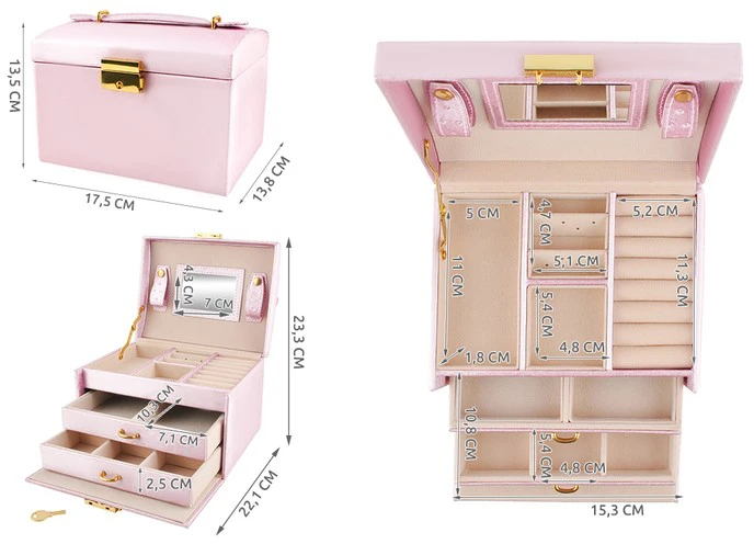 Beautylushh Rožinė PAPUOŠALŲ DĖŽUTĖ „Rožinis ROYAL"