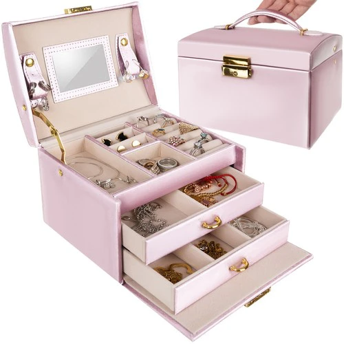 Beautylushh Rožinė PAPUOŠALŲ DĖŽUTĖ „Rožinis ROYAL"