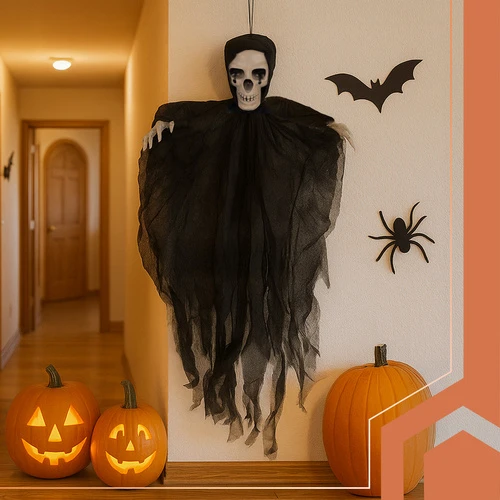 Juodas hanging skeleton - Ruhhy decoration 26125
