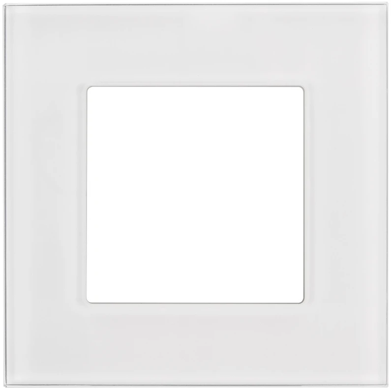 Szklana „Maclean“ vieno stiklo rėmelis, baltas, 86x86 mm, MCE730W