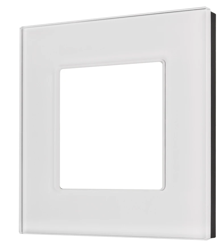 Szklana „Maclean“ vieno stiklo rėmelis, baltas, 86x86 mm, MCE730W