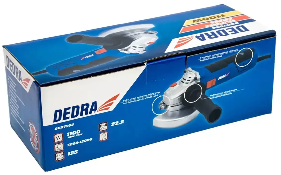 Dedra Kampinis lifuoklis 125mm 1100W