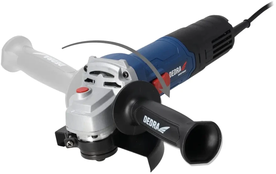 Dedra Šlifuoklis 125 mm 1100 W plonas kampinis šlifuoklis su greičio reguliatoriumi