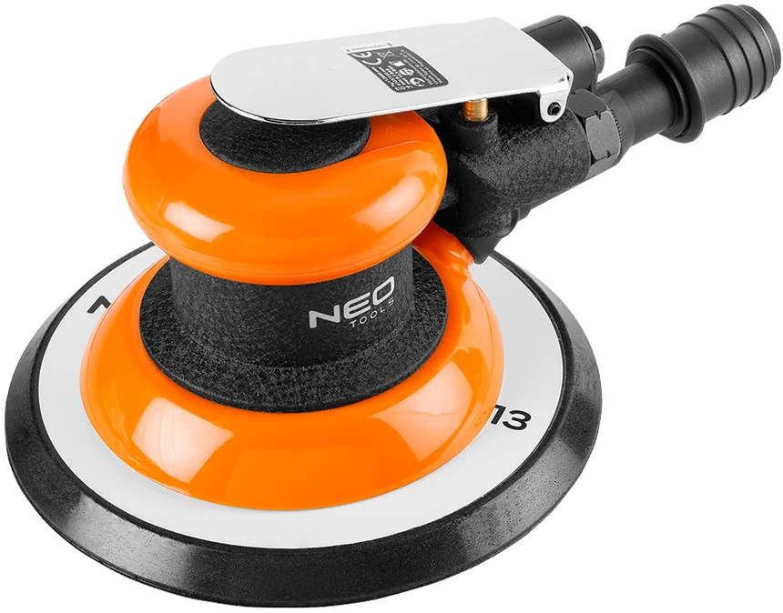 Neo Tools Šlifuoklis 150 mm pneumatinis ekscentrinis šlifuoklis, dulkių ištraukimas