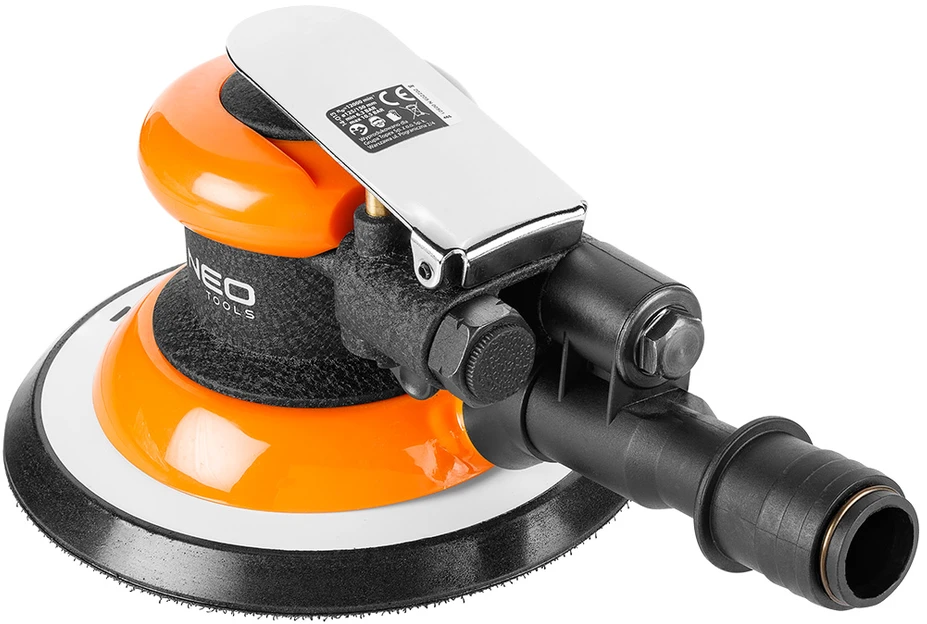 Neo Tools Šlifuoklis 150 mm pneumatinis ekscentrinis šlifuoklis, dulkių ištraukimas