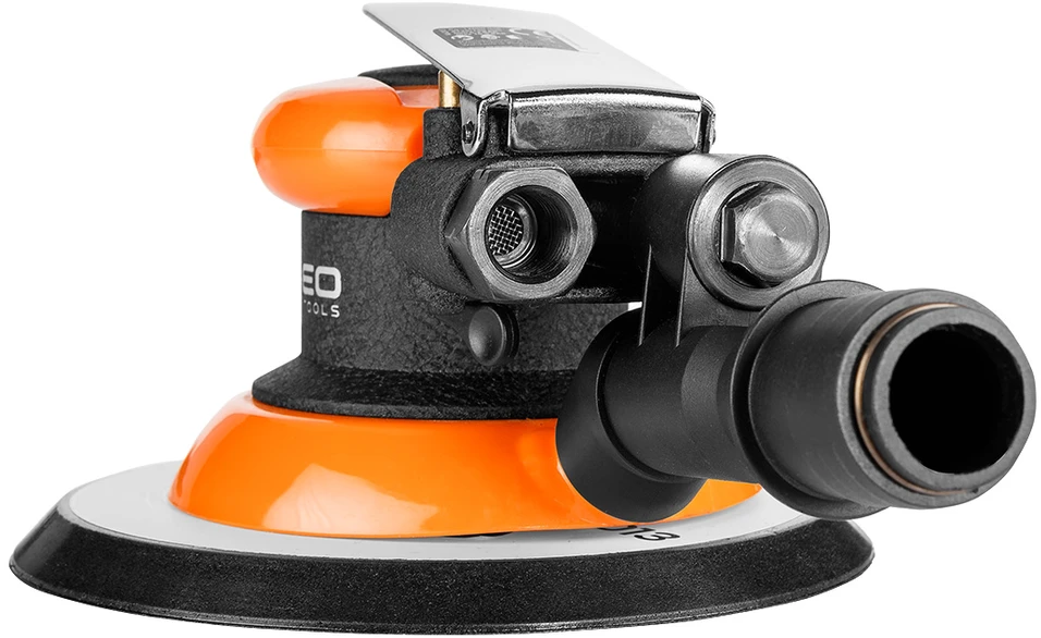 Neo Tools Šlifuoklis 150 mm pneumatinis ekscentrinis šlifuoklis, dulkių ištraukimas