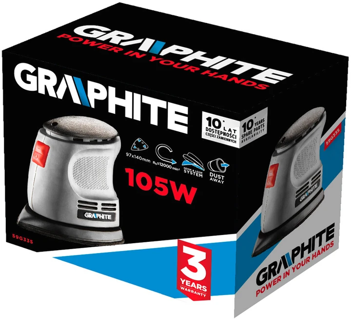 Graphite Delta šlifuoklis 105 W