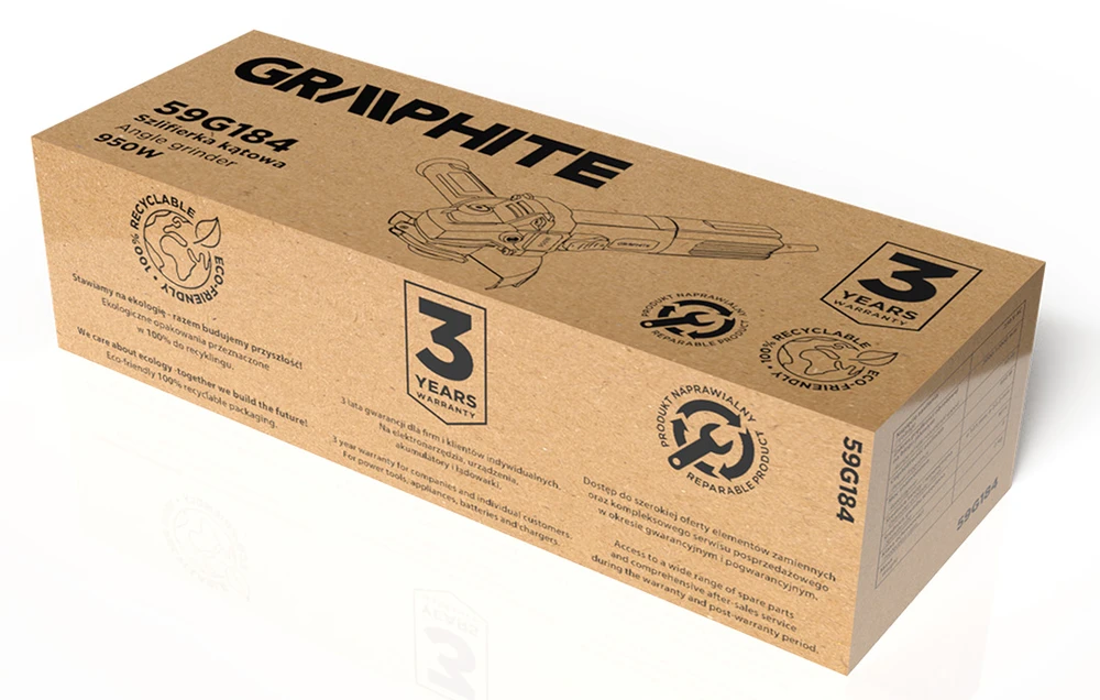 Szlifierka Šlifuoklis GHT 950W kampinis šlifuoklis, 125 mm, reguliuojamas