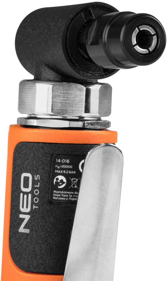 Neo Tools Šlifuoklis Pneumatinis kampinis šlifuoklis 1/4 colio; 1/8 colio - 6 mm / 3 mm, 20 000 aps./min.