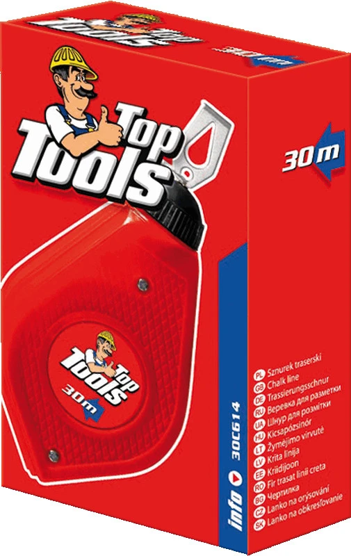 Top Tools Sznurek Kreidos valas 30 m, plastikinis korpusas