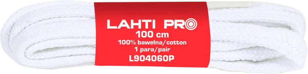 Lahti Pro Batų raišteliai Plokšti 100 cm Balta
