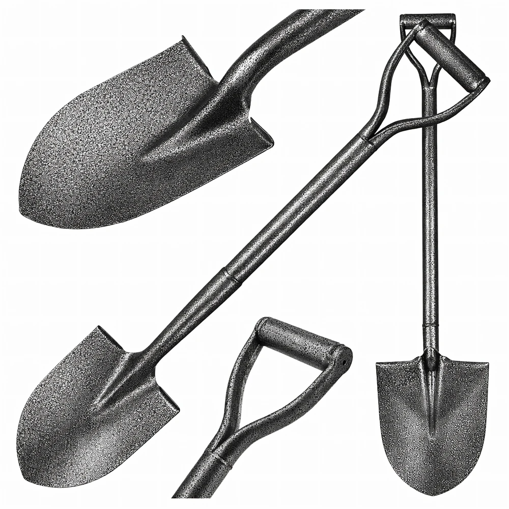 Szpadel Metalinis sodo kastuvas su metaline rankena, tiesus, 100 cm tvirtas