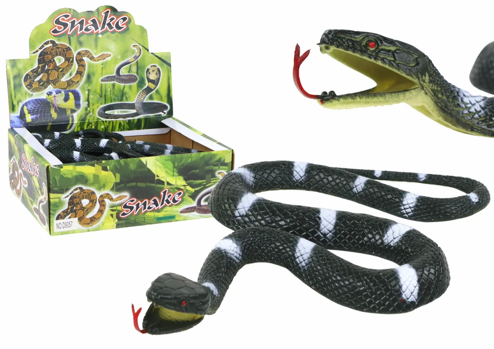 Guminė gyvatė Lean Toys, juoda