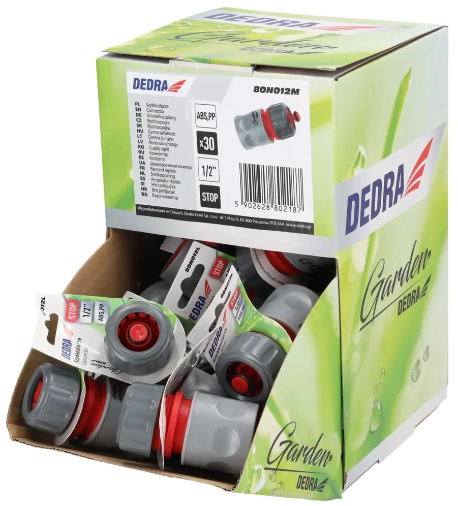 Dedra Szybkozłącze Greito sujungimo ribotuvas 1/2", 30 vnt. dėžutėje