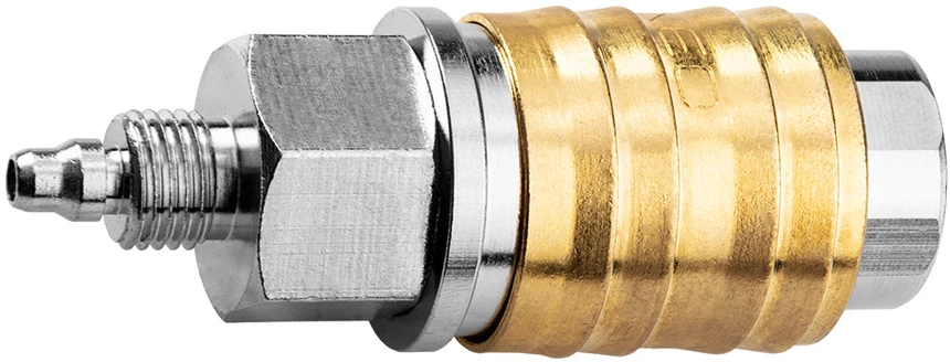 Szybkozłączka Greito prijungimo jungtis kompresoriui su 4 x 6 mm žarnos išleidimo anga