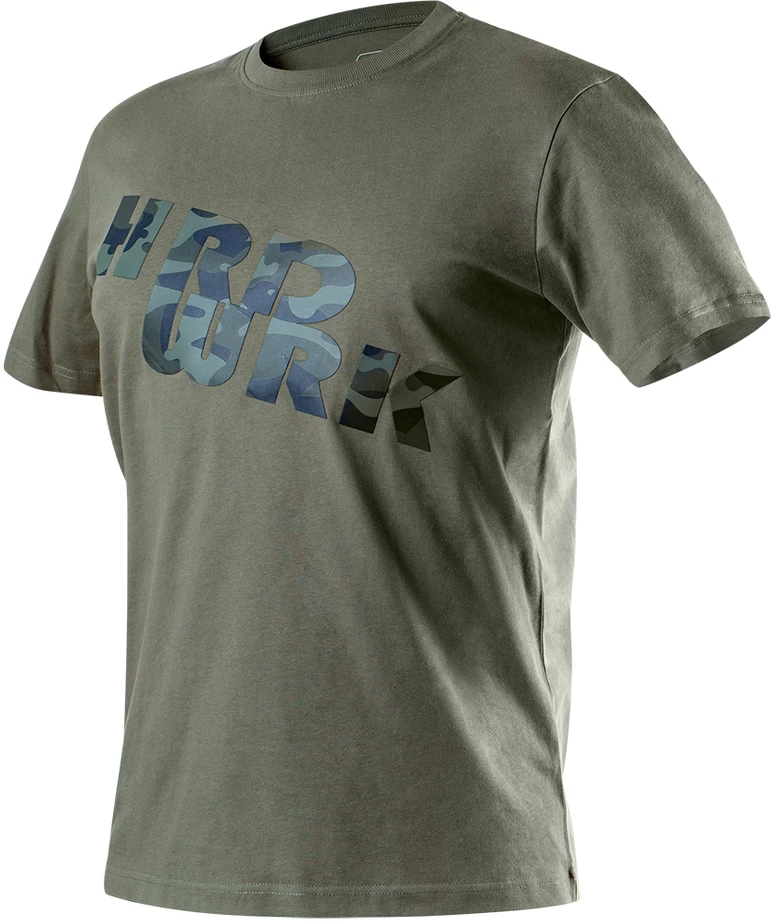 T Shirt Alyvuogių spalvos CAMO darbo marškinėliai, XL dydis