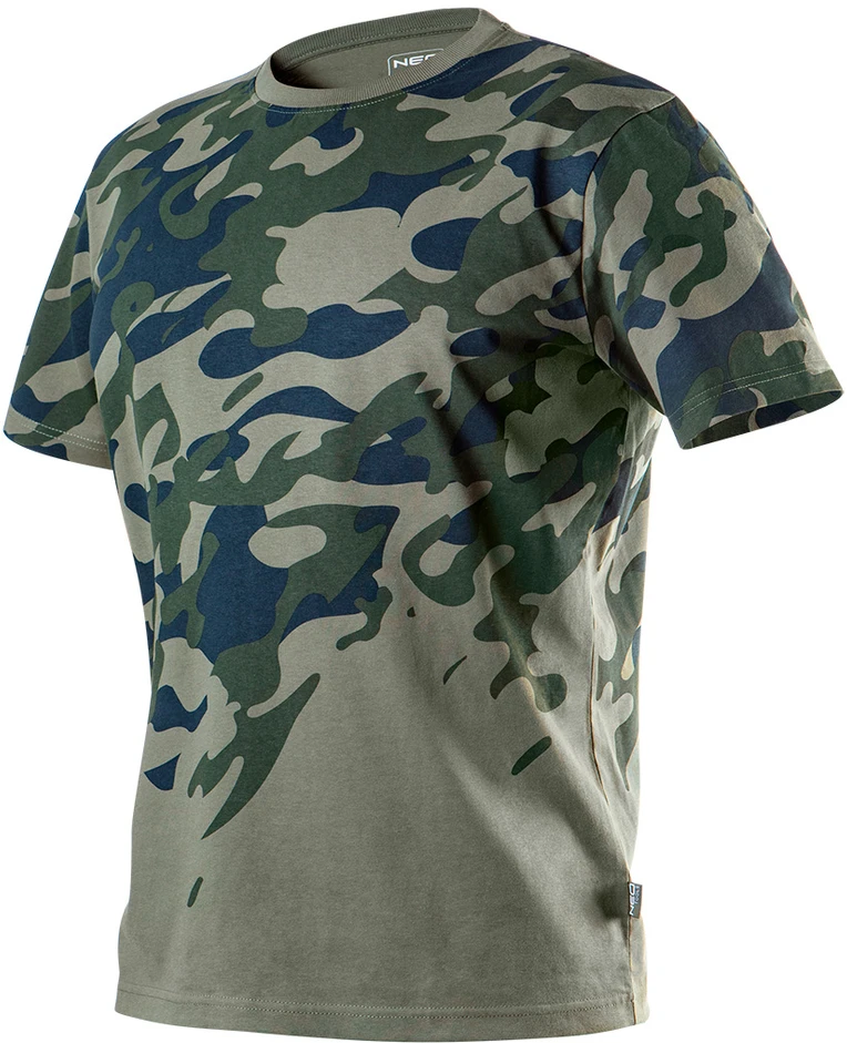 T Shirt Darbiniai marškinėliai su CAMO spauda, ​​S dydis