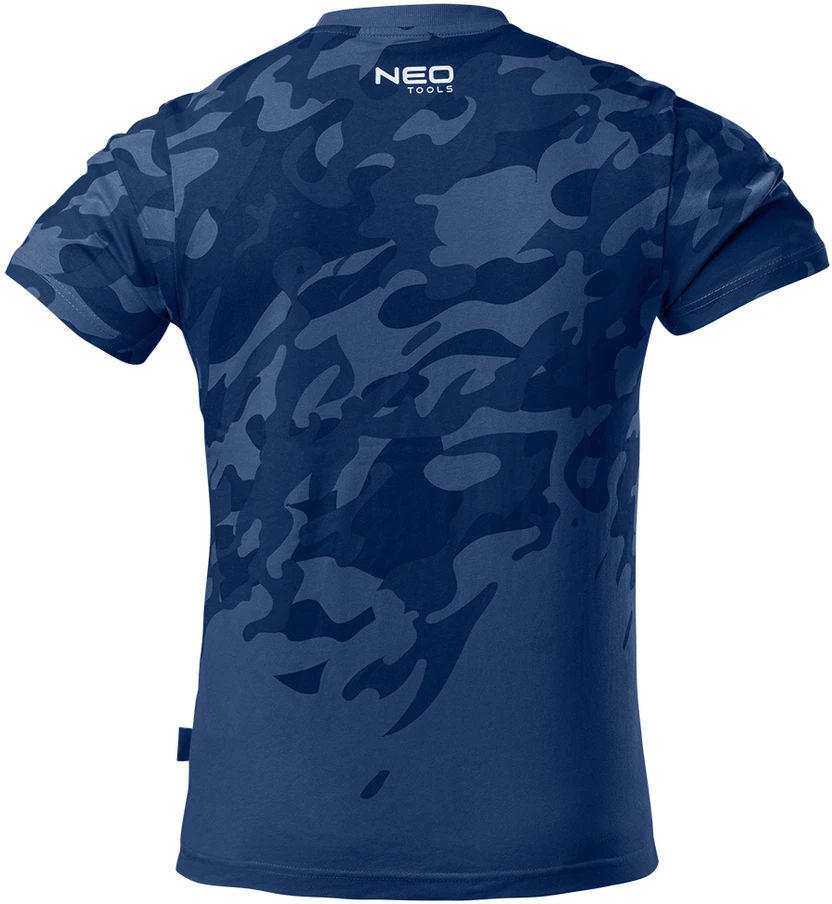 T Shirt Kamufliažiniai tamsiai mėlyni darbo marškinėliai, L dydis